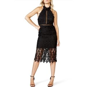 🔥Bardot Black Gemma Lace Sheath Dress